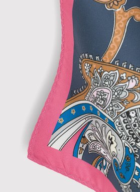 Wielokolorowa poszetka w paisley 