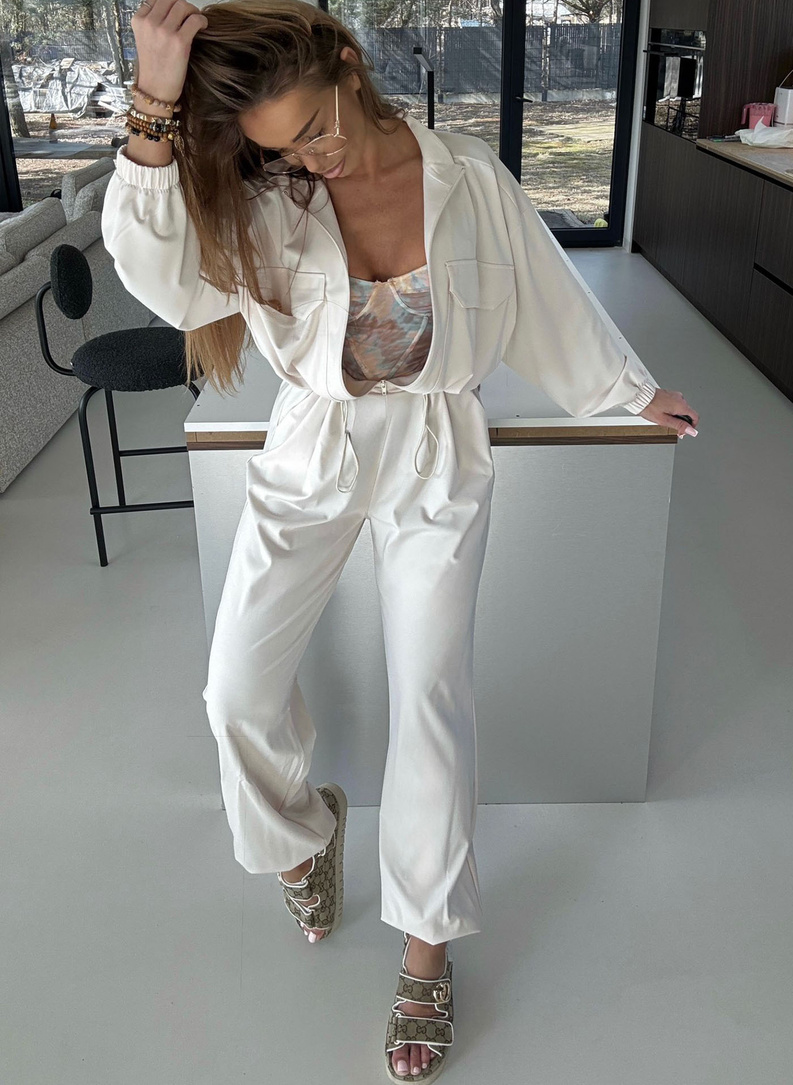 Kombinezon damski STUDIO jasnobeżowy