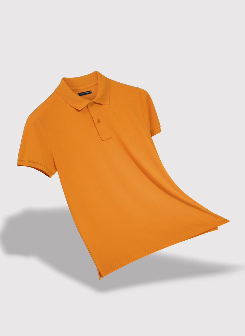 Pomarańczowy T-shirt polo P23SF-TX-001-P-0 – Pako Lorente
