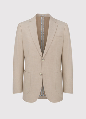 Beżowa marynarka męska bez podszewki