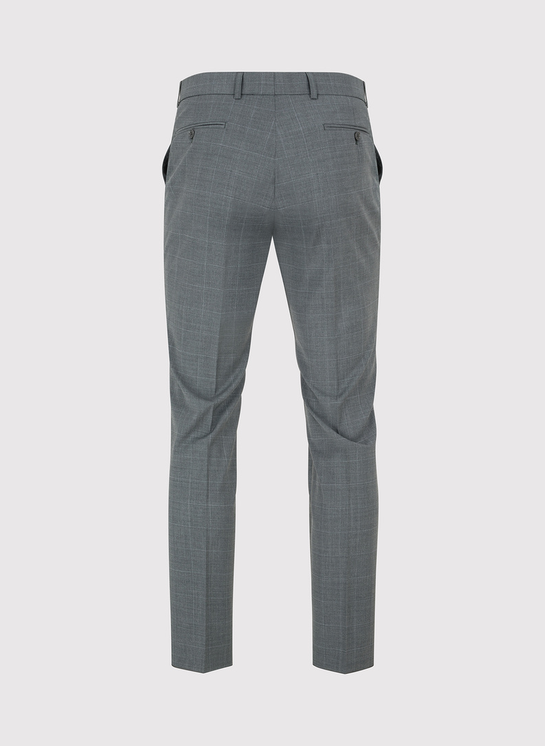 Dwuczęściowy garnitur męski w drobną kratę