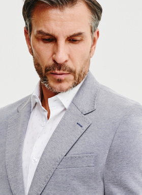 Granatowa marynarka melanż