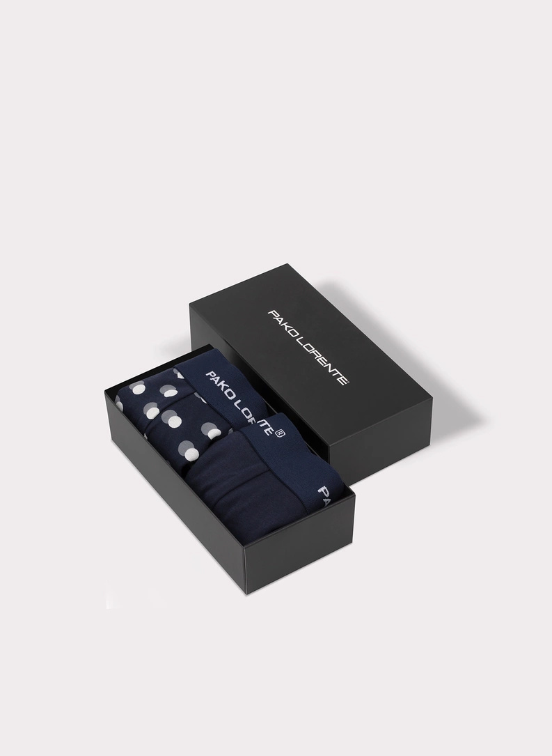 Dwupak bokserek w kolorze granatowym