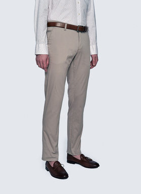 Męskie basicowe spodnie w kolorze khaki