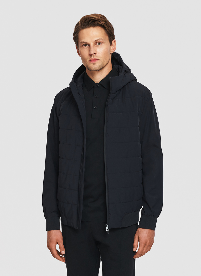 Granatowa krótka kurtka męska