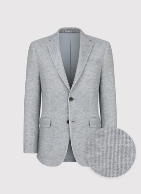 Szara marynarka melanż z dzianiny