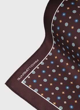 Brązowa poszetka męska paisley