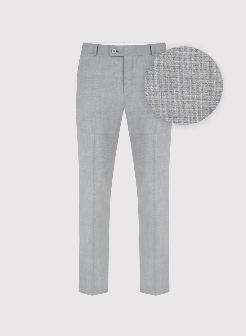 Szare spodnie garniturowe z wełny