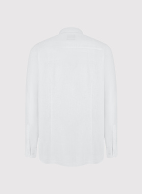 Biała koszula z lnu i bawełny