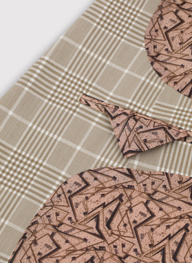 Beżowa marynarka męska w kratę