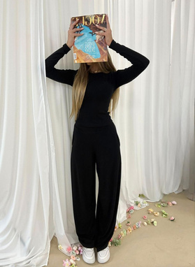 Komplet damski BARI LONG czarny