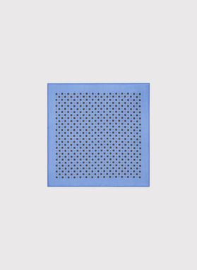 Niebieska poszetka męska w mikrowzór