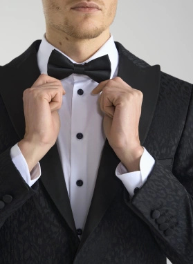 Ślubny żakardowy smoking męski