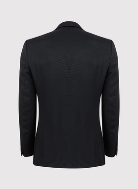 Czarna marynarka smokingowa w mikrowzór 