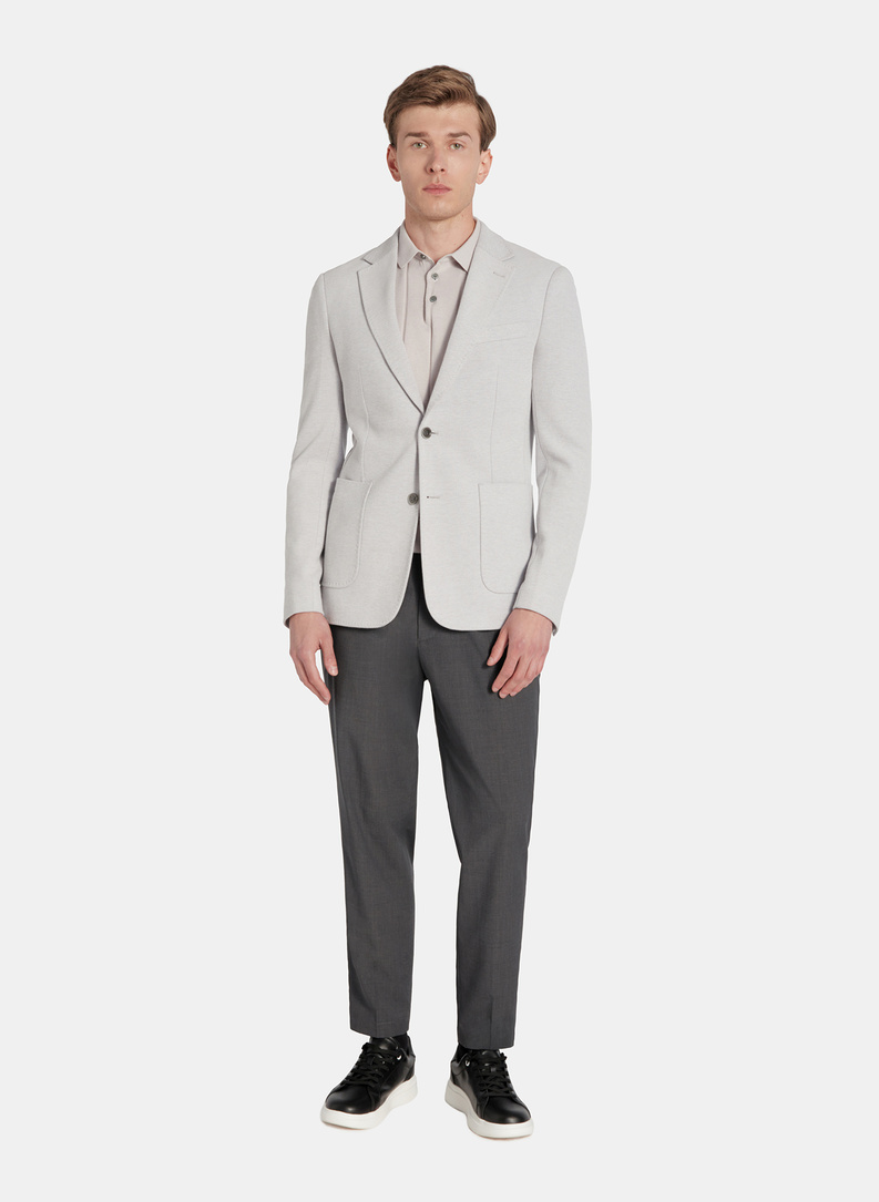 Szara marynarka z dzianiny