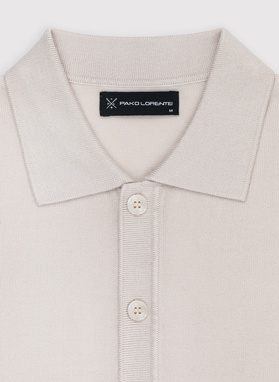 Beżowy kardigan z kołnierzykiem 