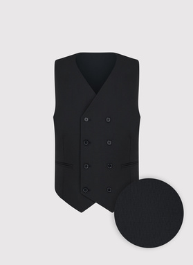 Wełniany czarny garnitur męski