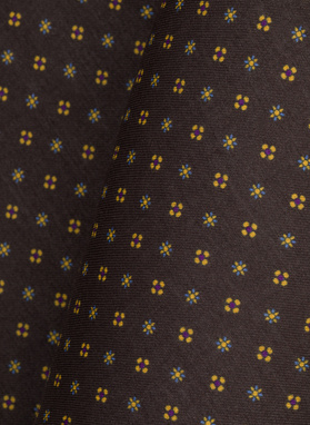 Brązowa poszetka w mikrowzór