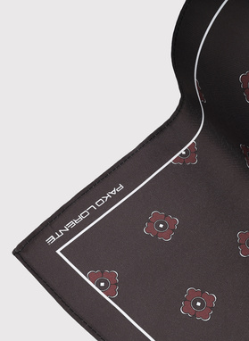 Wzorzysta czekoladowa poszetka męska