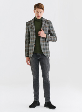 Marynarka casualowa w kratę