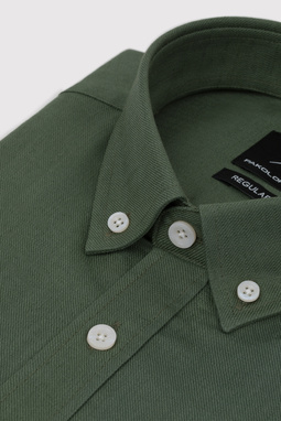 Zielona bawełniana koszula męska