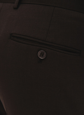 Brązowe spodnie garniturowe