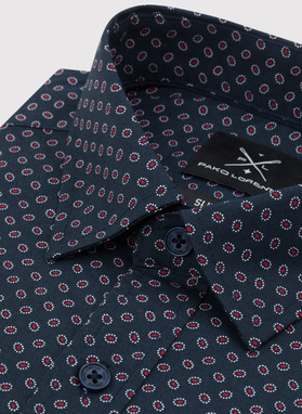 Koszula w kolorze granatowym w mikrowzór