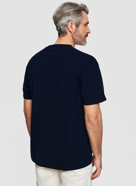 Bawełniany t-shirt oversize w kolorze granatowym