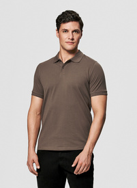 Brązowa polówka męska