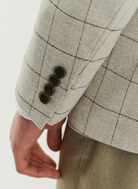 Casualowa marynarka męska w kratę