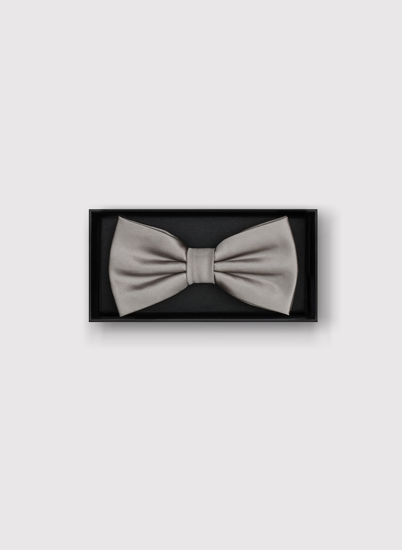 Gładka mucha męska w kolorze szarym