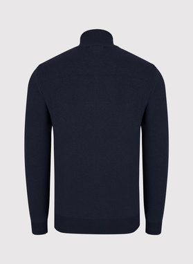 Sweter męski rozpinany w kolorze granatowym