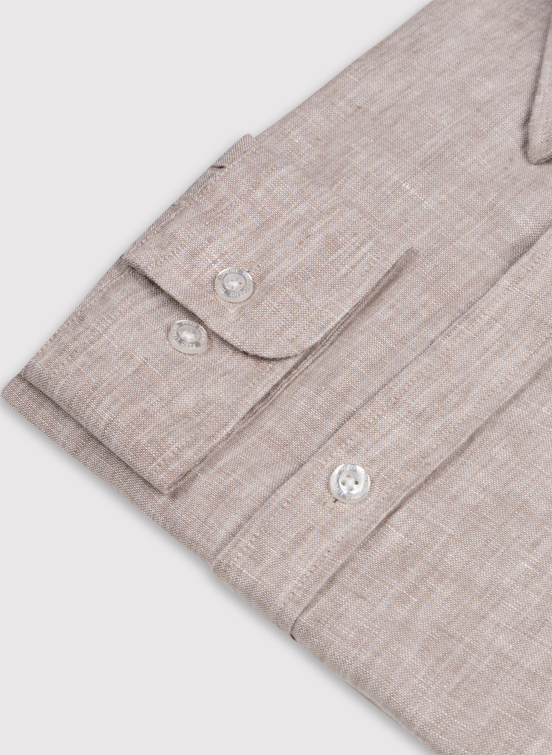 Lniana koszula w kolorze beżowym