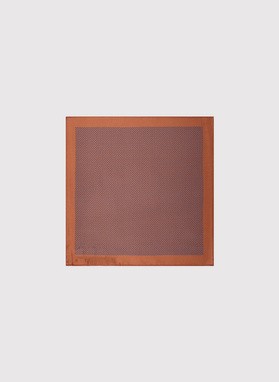 Pomarańczowa poszetka w drobny wzór