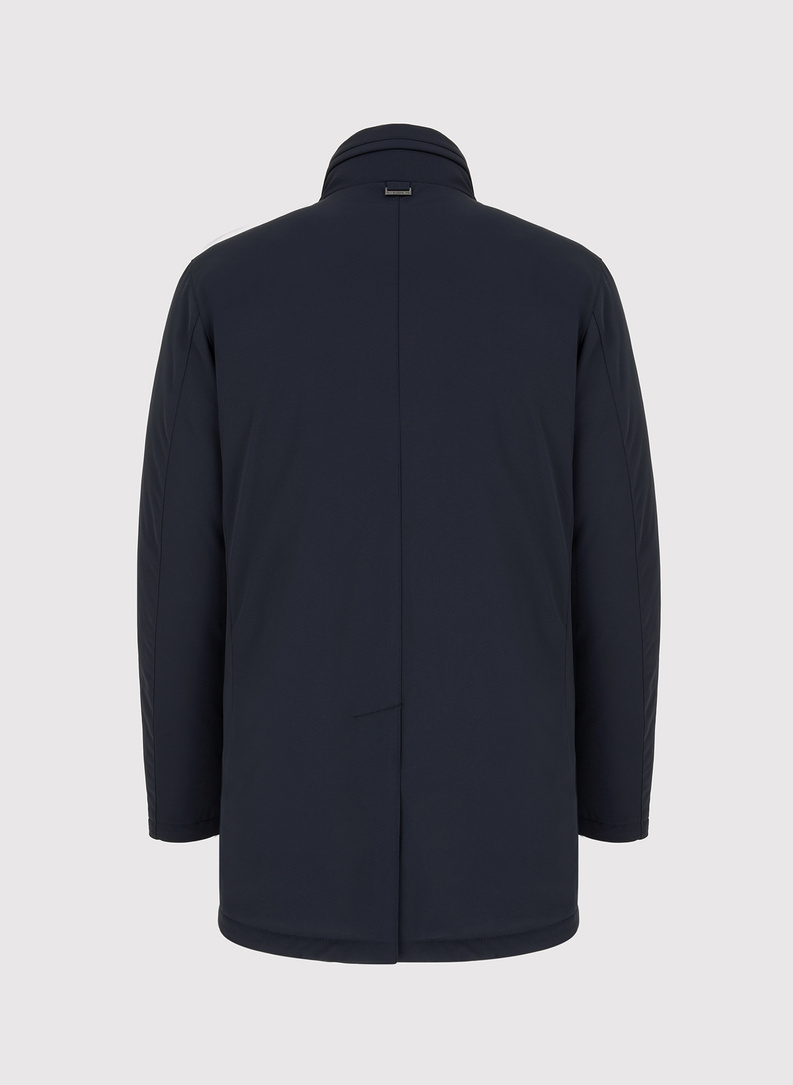 Granatowa kurtka z odpinanym kołnierzem