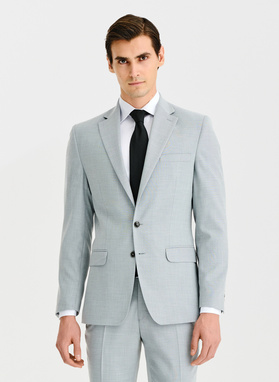 Szary garnitur męski