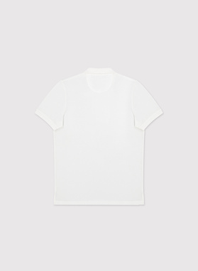 Białe bawełniane polo męskie