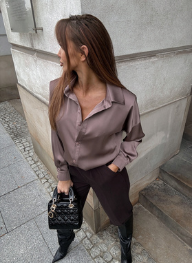 Koszulowe body AMELIA mokka