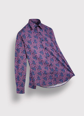 Fioletowa koszula we wzór paisley
