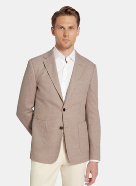 Brązowa marynarka z dzianiny