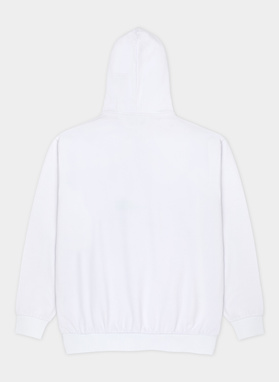 Biała bluza oversize z kapturem C22SF-2K-001-B-0