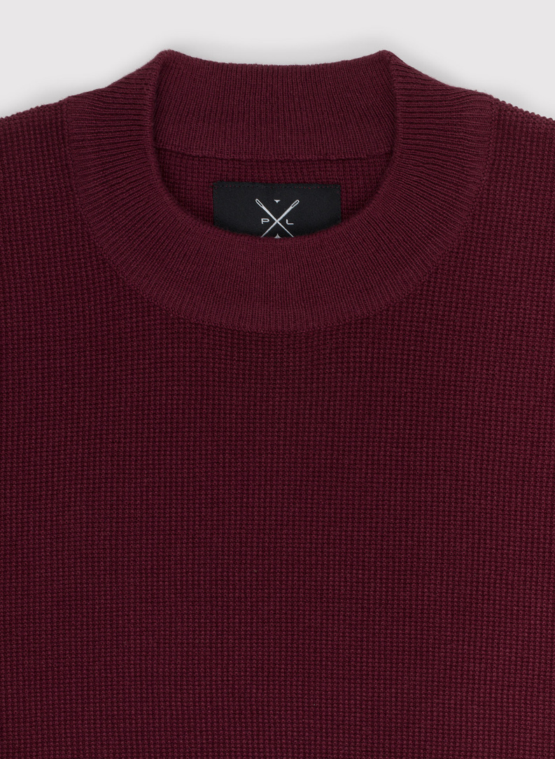 Półgolf męski bordowy P22WF-2X-006-D-0