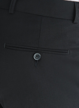 Wełniane czarne spodnie garniturowe