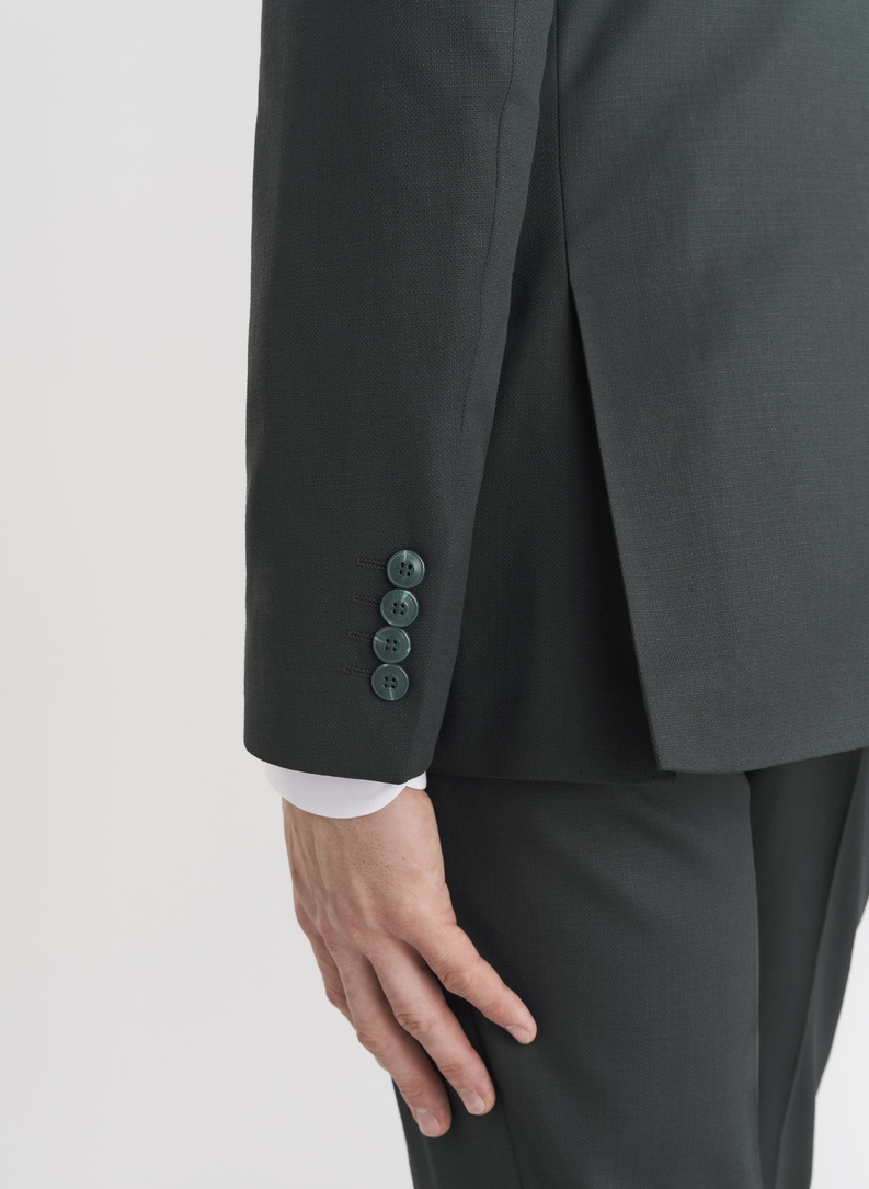 Elegancki zielony garnitur męski 