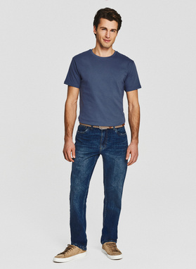 Niebieski t-shirt męski