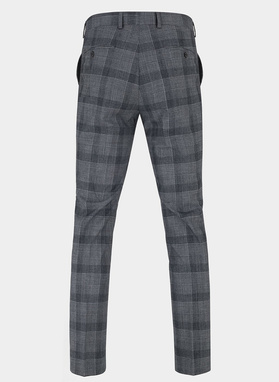 Szary garnitur MALAGA w kratę