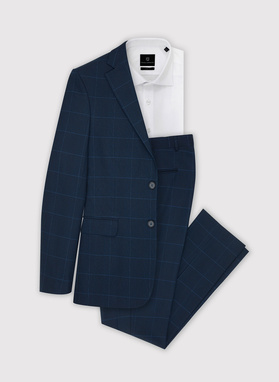 Granatowa marynarka garniturowa P22SF-3G-014-G-S