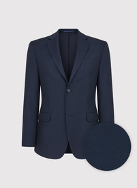 Granatowy wełniany garnitur męski