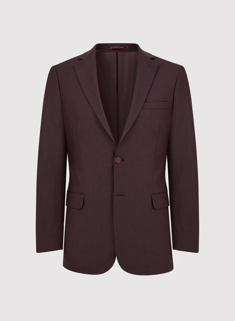Dwuczęściowy garnitur męski w kolorze burgundowym