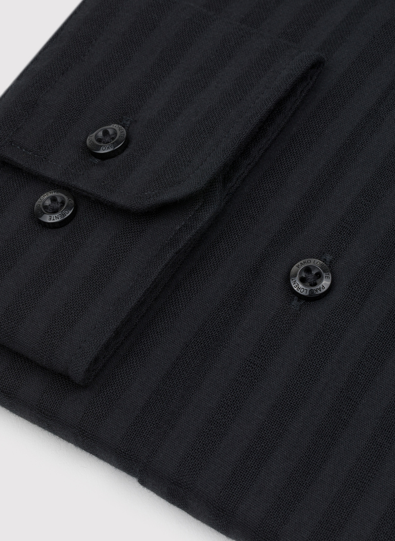 Bawełniana koszula męska w czarnym kolorze